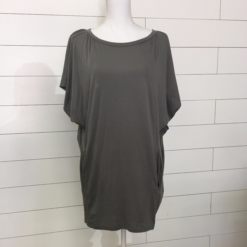 Kai-aakman Knit Dress / Tunic, Olive Gray Color